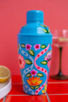 Floral Handpainted Stainless Steel Cocktail Shaker