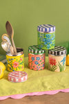 Set of Four Country Cottage Spice Tins