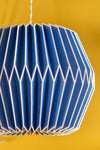 Blue Pleated Paper Lampshade