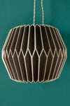 Black Pleated Paper Lampshade