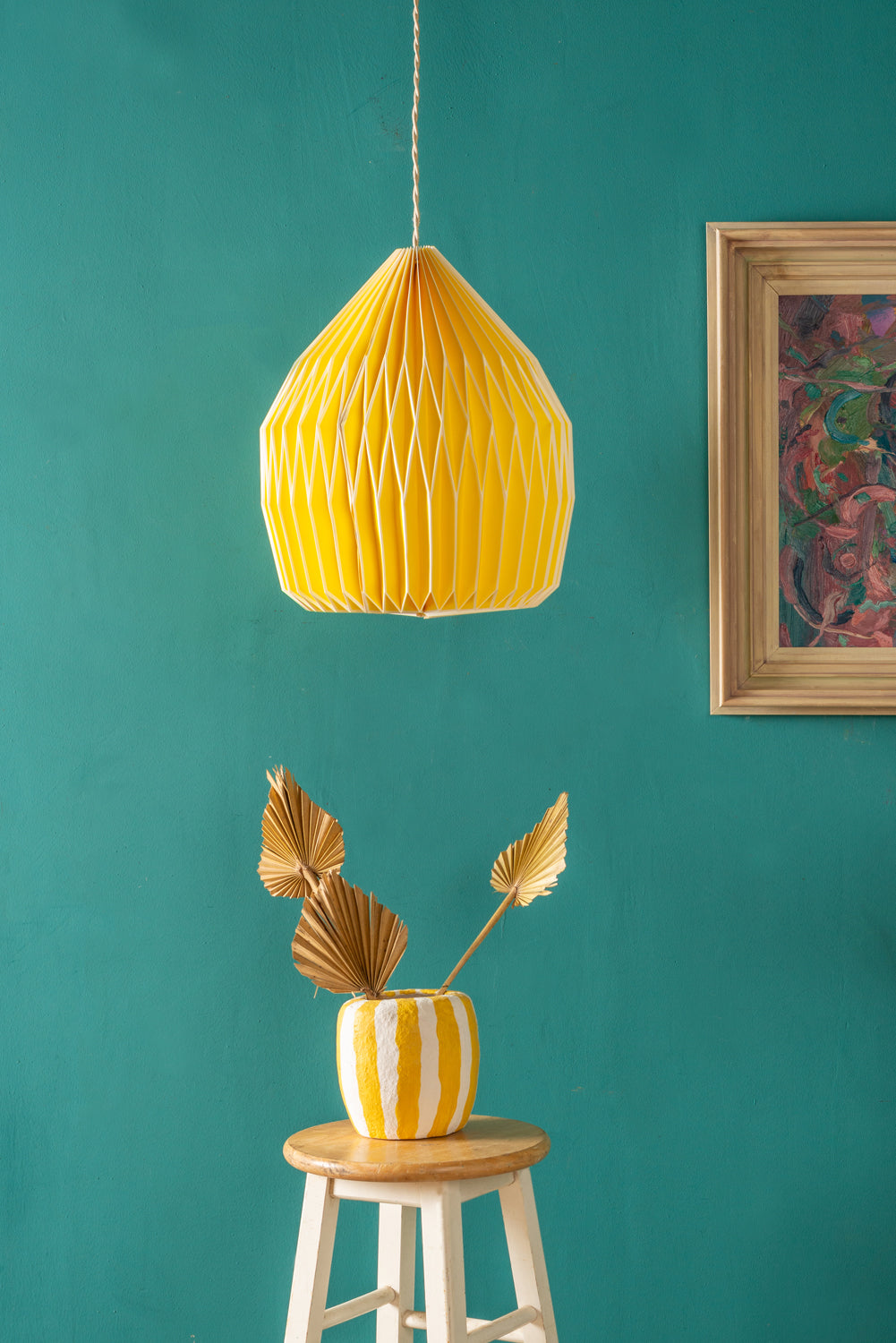 Yellow Dome Paper Lampshade