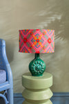Pink & Orange Embroidered Small Lampshade