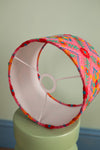 Pink & Orange Embroidered Small Lampshade
