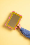 Olive & Plum Scalloped Small Wall Mirror (Seconds)