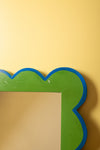 Green & Blue Scalloped Medium Wall Mirror (Seconds)