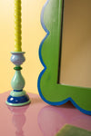 Green & Blue Scalloped Medium Wall Mirror (Seconds)