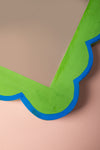Green & Blue Scalloped Medium Wall Mirror (Seconds)