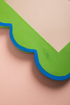 Green & Blue Scalloped Medium Wall Mirror (Seconds)