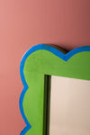 Green & Blue Scalloped Full Length Mirror (Seconds)