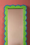 Green & Blue Scalloped Full Length Mirror (Seconds)