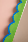 Green & Blue Scalloped Full Length Mirror (Seconds)