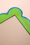 Green & Blue Scalloped Full Length Mirror (Seconds)