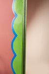 Green & Blue Scalloped Full Length Mirror (Seconds)