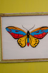 Medium Old Wood Frame with Botanical/Wildlife Painting - 521