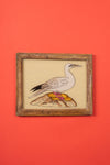 Medium Old Wood Frame with Botanical/Wildlife Painting - 530