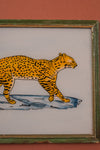 Medium Old Wood Frame with Botanical/Wildlife Painting - 542
