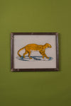 Medium Old Wood Frame with Botanical/Wildlife Painting - 546