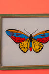 Medium Old Wood Frame with Botanical/Wildlife Painting - 558