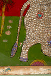 Framed Vintage Bead & Painted Glass Artwork - 25