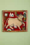 Framed Vintage Bead & Painted Glass Artwork - 26