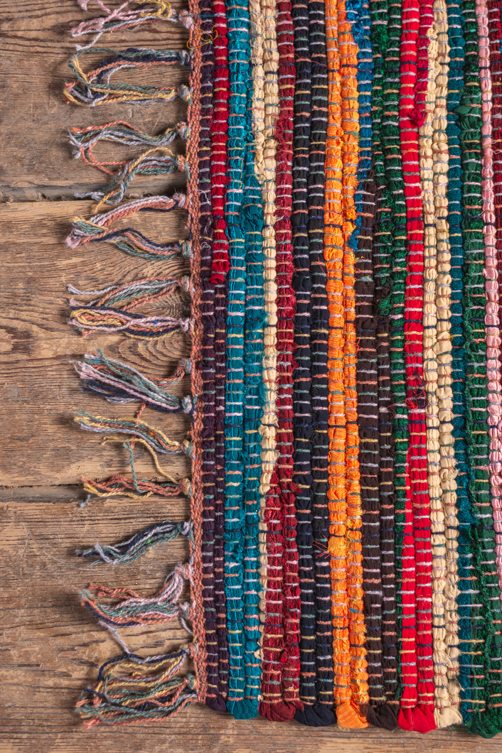 Multi-Coloured Rag Rug – Ian Snow Ltd
