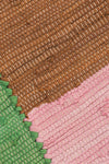 Pink & Ochre Striped Medium Recycled Rug
