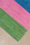 Bright Block Stripe Medium Recycled Rug