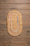 Jute & Pastel Small Oval Rug