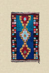Vintage Moroccan Blue Boucherouite Rug 125x220cm - (10)