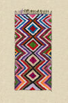 Vintage Moroccan Multicoloured Boucherouite Rug 120x250cm - (15)