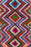 Vintage Moroccan Multicoloured Boucherouite Rug 120x250cm - (15)