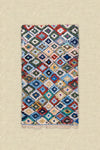 Vintage Moroccan Diamond Boucherouite Rug 105x200cm - (16)