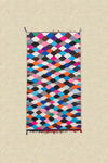 Vintage Moroccan Flat Weave Boucherouite Rug 120x215cm - (24)