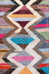 Vintage Moroccan Flat Weave Boucherouite Rug 135x235cm - (28)