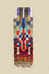 Vintage Moroccan Geometric Boucherouite Runner Rug 65x200cm - (32)