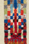 Vintage Moroccan Geometric Boucherouite Runner Rug 65x200cm - (32)