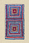 Vintage Moroccan Geometric Boucherouite Rug 145x270cm- (39)
