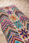 Vintage Moroccan Boucherouite Arrow Rug 110x240cm - (42)
