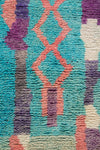 Vintage Moroccan Boujad Wool Runner Rug 70x305cm - (43)