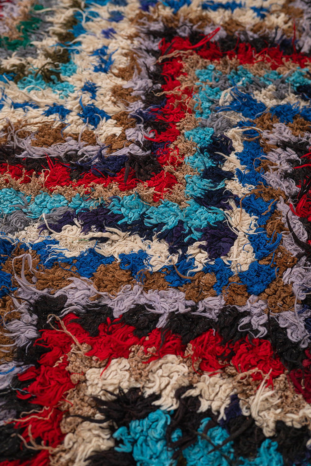 新品未使用　Moroccan boucherouite rug ポシャルウィット Vintage Moroccan Boucherouite rug – Bazaar living