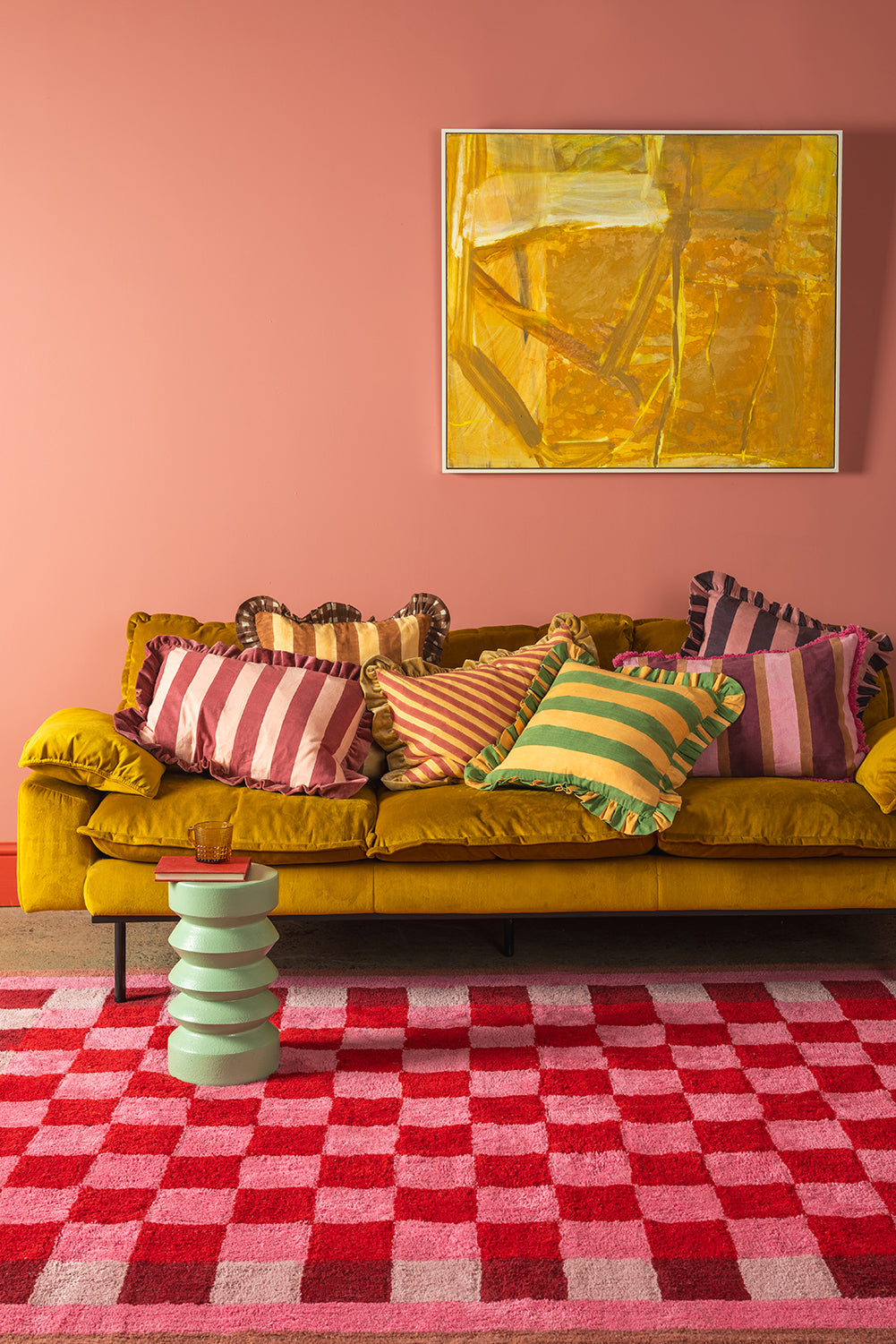 Pippin Chequered Recycled Cotton Rug