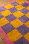 Mallow Check & Scallop Recycled Cotton Rug