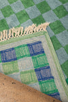 Ex Sample/Seconds Blue & Green Check Tufted Medium Rug