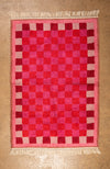 Ex Sample/Seconds Pink & Red Check Tufted Medium Rug