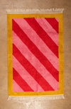 Ex Sample/Seconds Pink & Red Diagonal Stripe Tufted Medium Rug