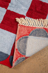 Ex Sample/Seconds Blue & Red Check with Arch Border Tufted Medium Rug