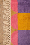 Ex Sample/Seconds Purple & Yellow Check with Arch Border Tufted Medium Rug