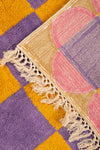 Ex Sample/Seconds Purple & Yellow Check with Arch Border Tufted Medium Rug