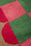 Ex Sample/Seconds Green & Pink Check with Arch Border Tufted Medium Rug