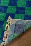 Ex Sample/Seconds Blue & Green Check with Arch Border Tufted Medium Rug